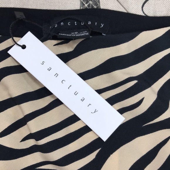 SANCTUARY Animal-print Midi Slip Skirt In Zebra - Picture 7 of 7